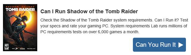CAN YOU RUN IT : Shadow Of The Tomb Raider
