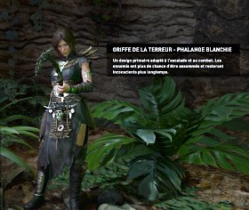DLC #3 - PIOLET "GRIFFE DE LA TEREUR" version "PHALANGE BLANCHIE"